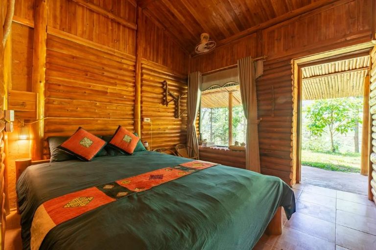 Homestay được thiết kế theo phong cách truyền thống của cộng đồng Nậm Đăm