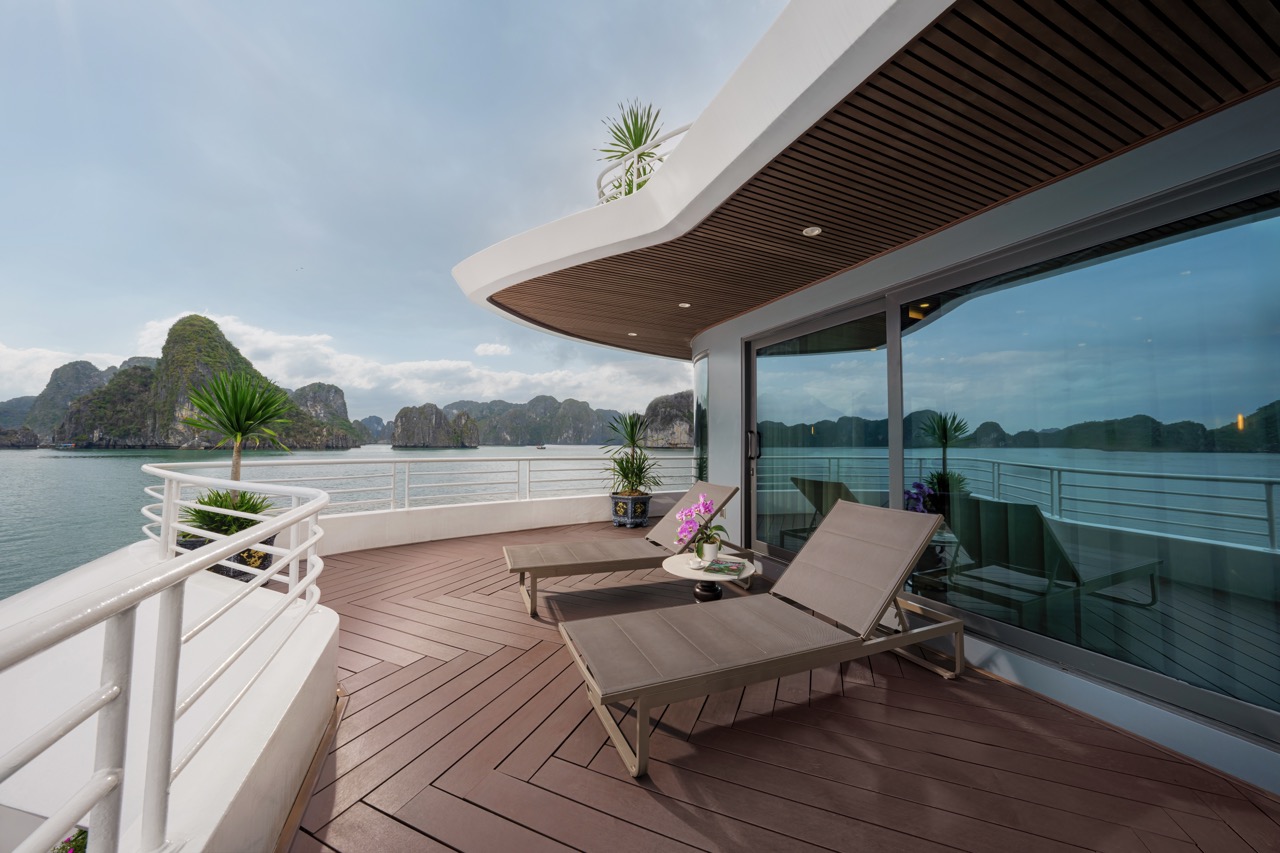 Sundeck là nơi du khách có thể thư giãn, tắm nắng