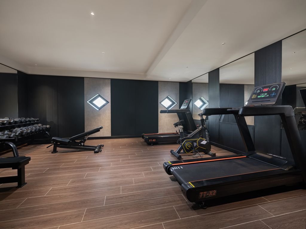 Phòng gym dành cho những du khách muốn duy trì thói quen tập luyện