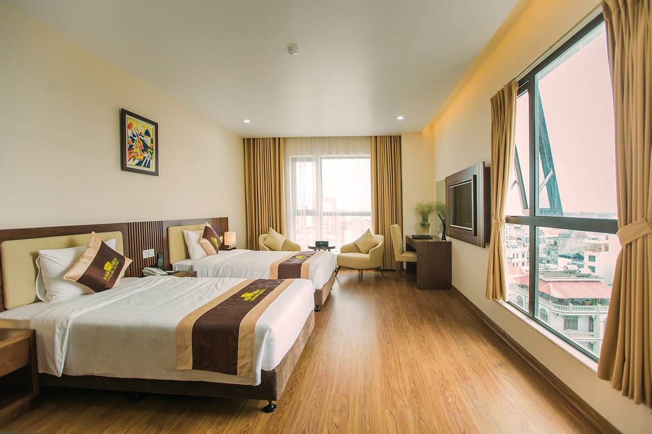 Phòng Deluxe Twin/ Double không gian thoáng mát