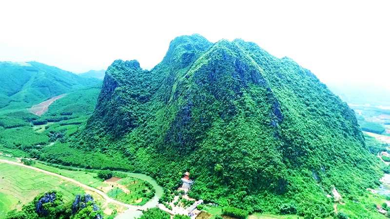 Hai dòng suối uốn lượn ở chân núi tạo hệ sinh thái đầy đa dạng 