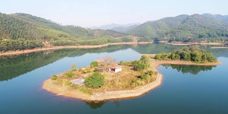 Thái Lăng từ địa hình đồi thành đảo giữa lòng hồ
